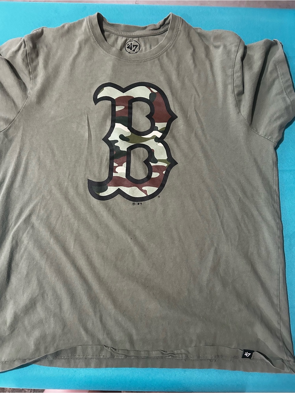 47 Olive Camo 'B' Logo Short Sleeve Tee